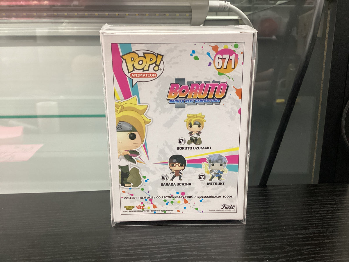 Signed Funko Pop 671 6 inch - Boruto Naruto Next Generation - Boruto Uzumaki - Signed by Amanda Miller