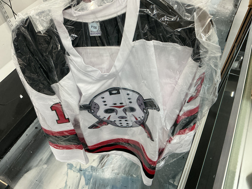 Signed Jason Voorhees Hockey #13 Jersey