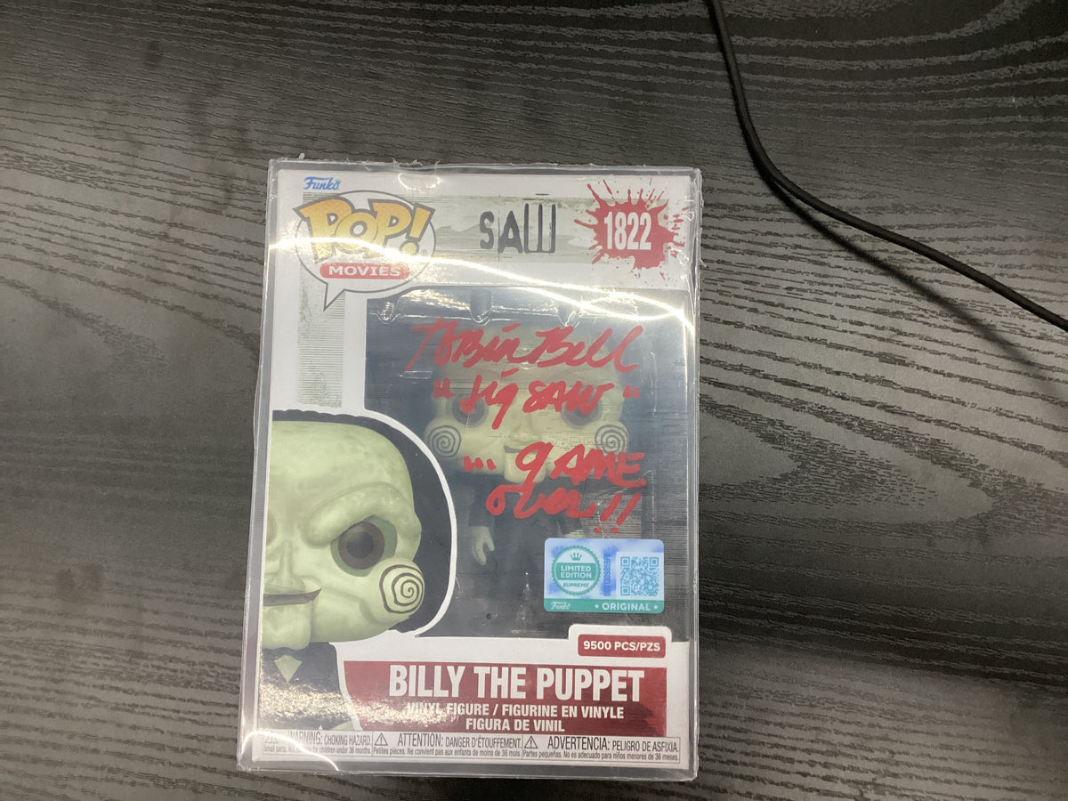 Signed Funko 1822 6 inch - Saw - Billy The Puppet - Tobin Bell