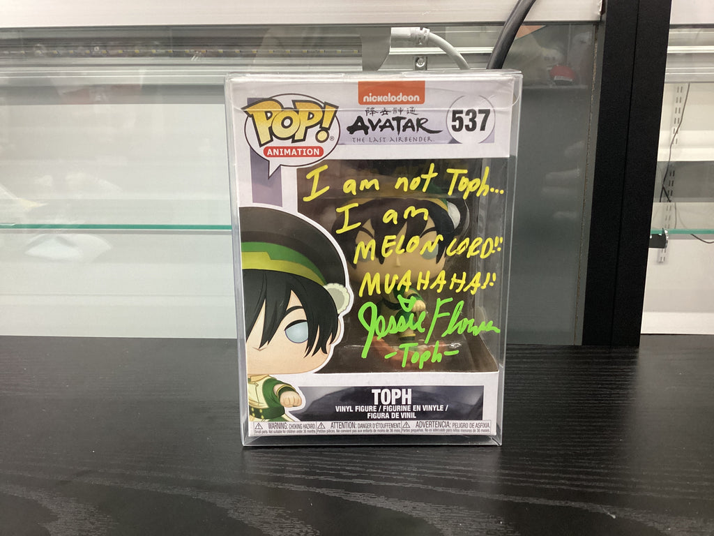 Signed Funko Pop 537 6 inch - Avatar the Last Airbender - Toph - Signed by Jessie Flower