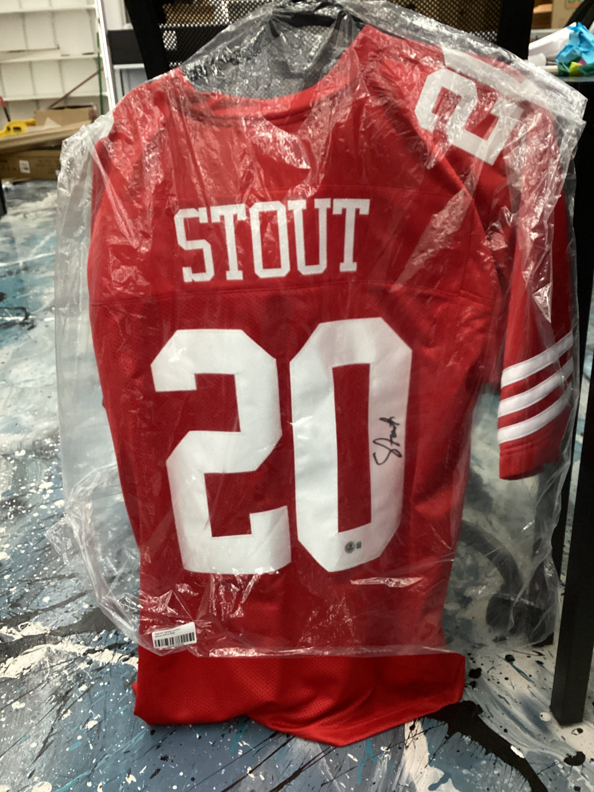 Signed Jersey - Uoton Stout - San Francisco 49ers - #20