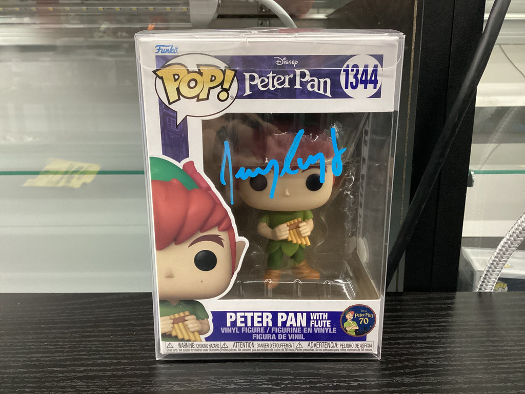 Signed Funko Pop 1344 6 inch - Peter Pan - Peter Man with Flute - Signed by Jeremy Sumpter