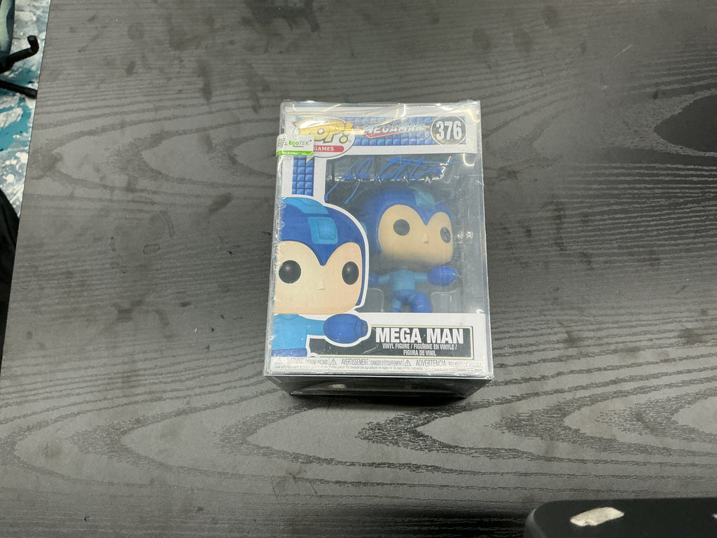 Funko Pop 376 6 inch. - Mega Man - Mega Man - Signed by Ian James Corlett