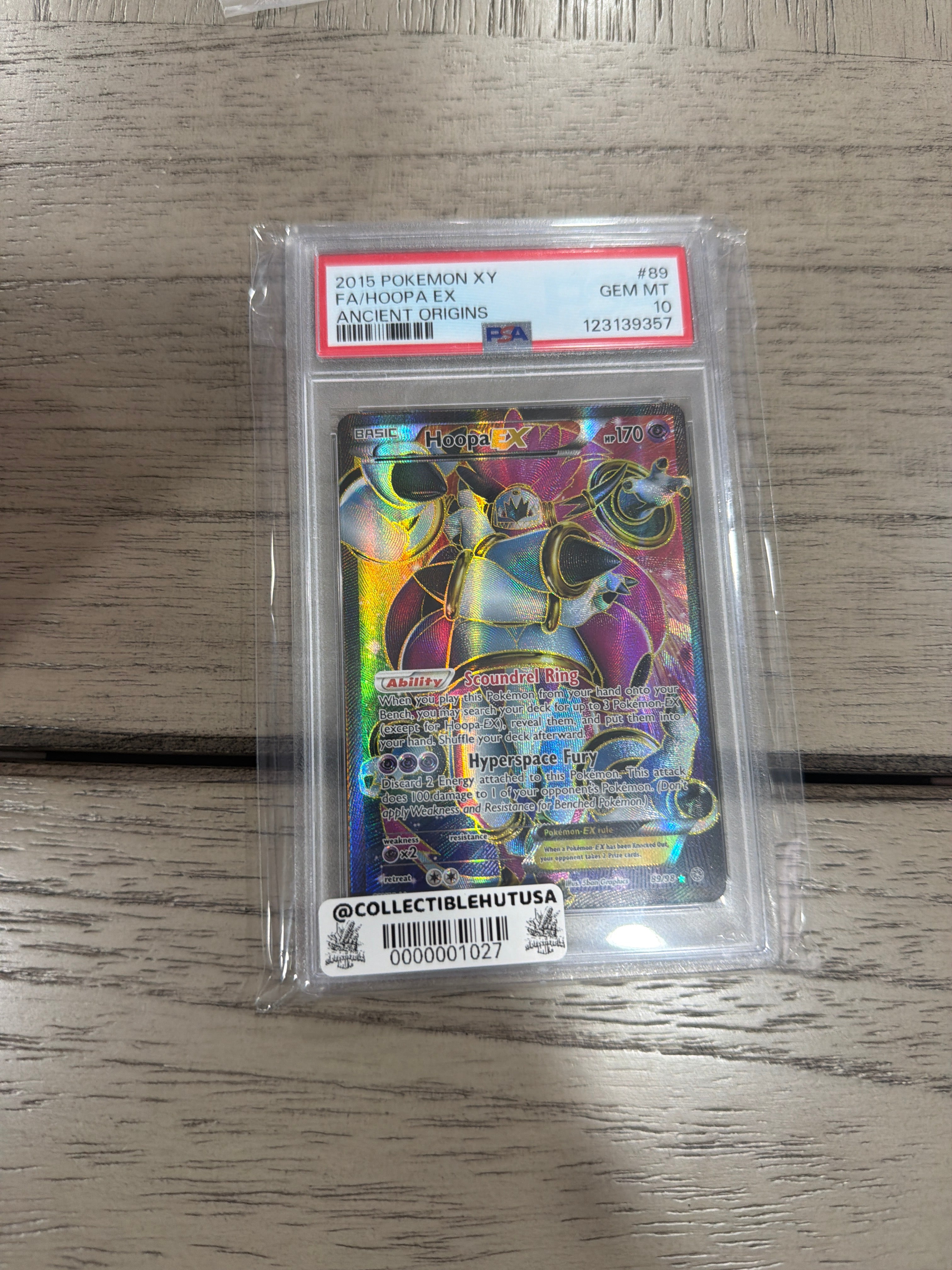 Graded Pokemon - Pokemon Hoopa EX XY Ancient Origins Full Art #89 PSA 10 Gem Mint