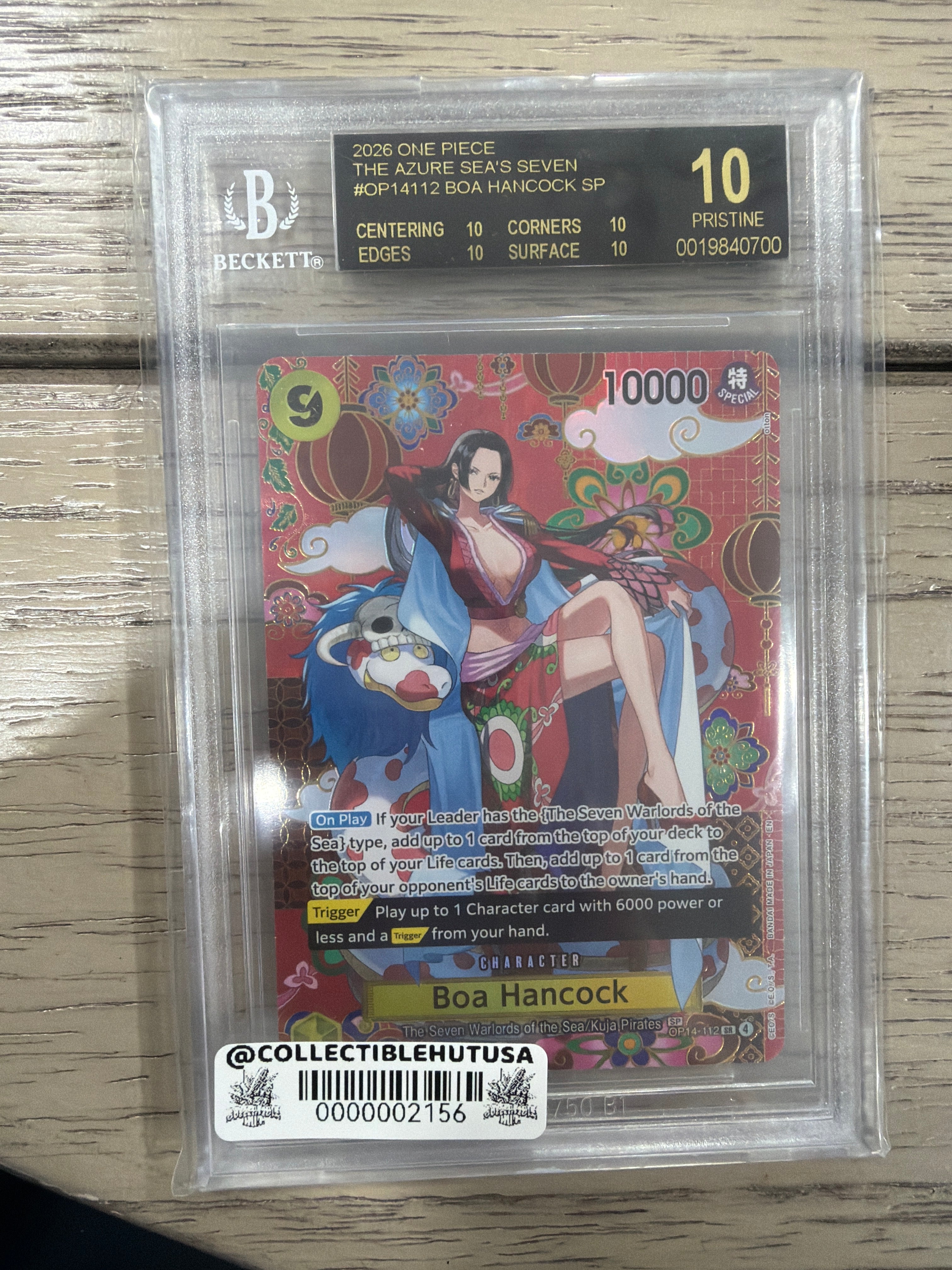 Graded One Piece - x1 BOA HANCOCK SP OP14-112 BGS BLACK LABEL PRISTINE 10 ONE PIECE