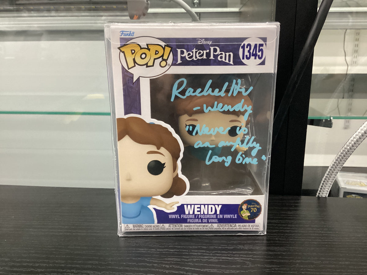 Signed Funko Pop 1345 6 inch - Peter Pan - Wendy - Signed by Rachel Hurd-Wood