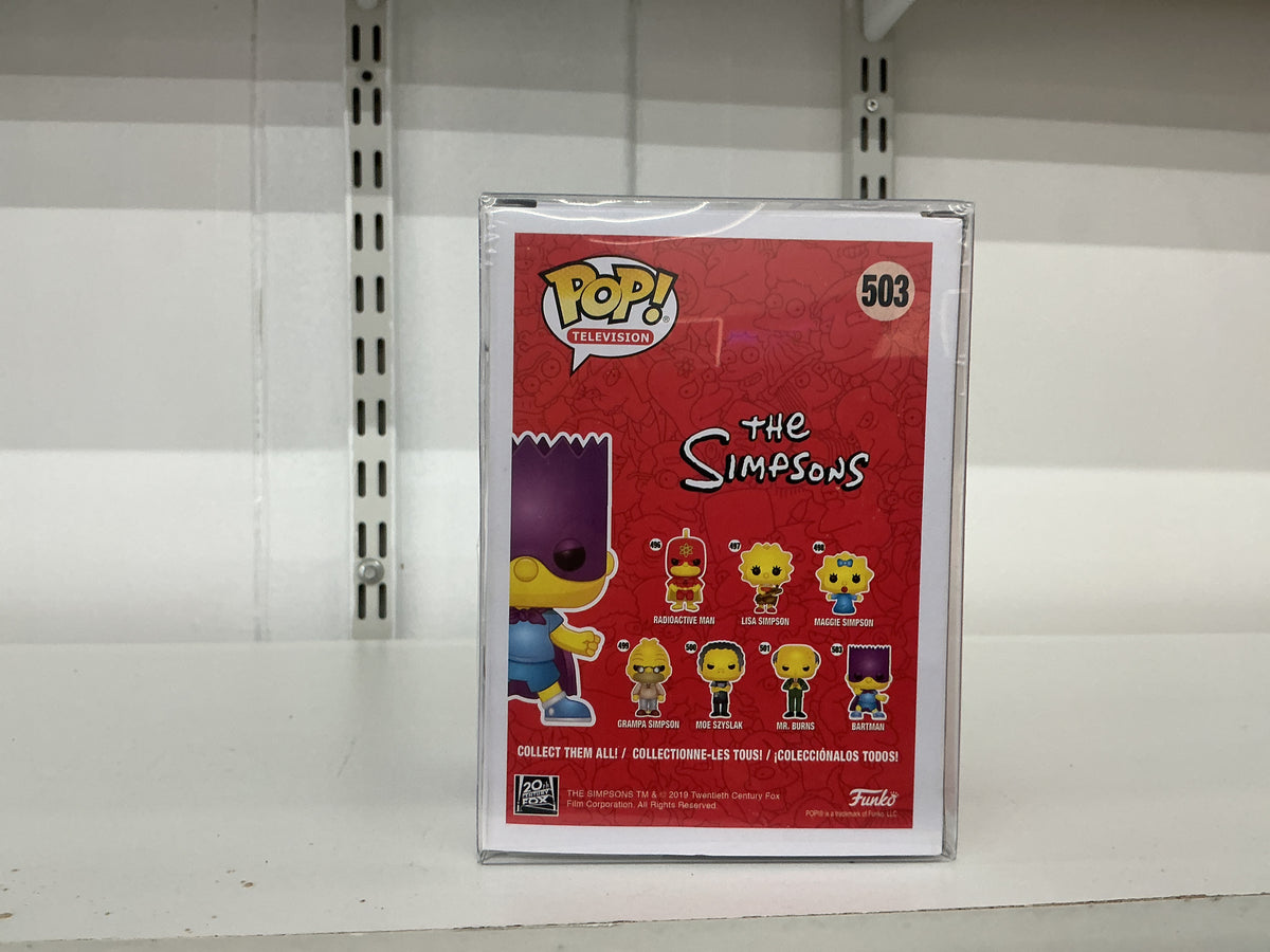 Funko Pop 503 6 inch. - The Simpsons - Bartman - Signed - Max Greenfield