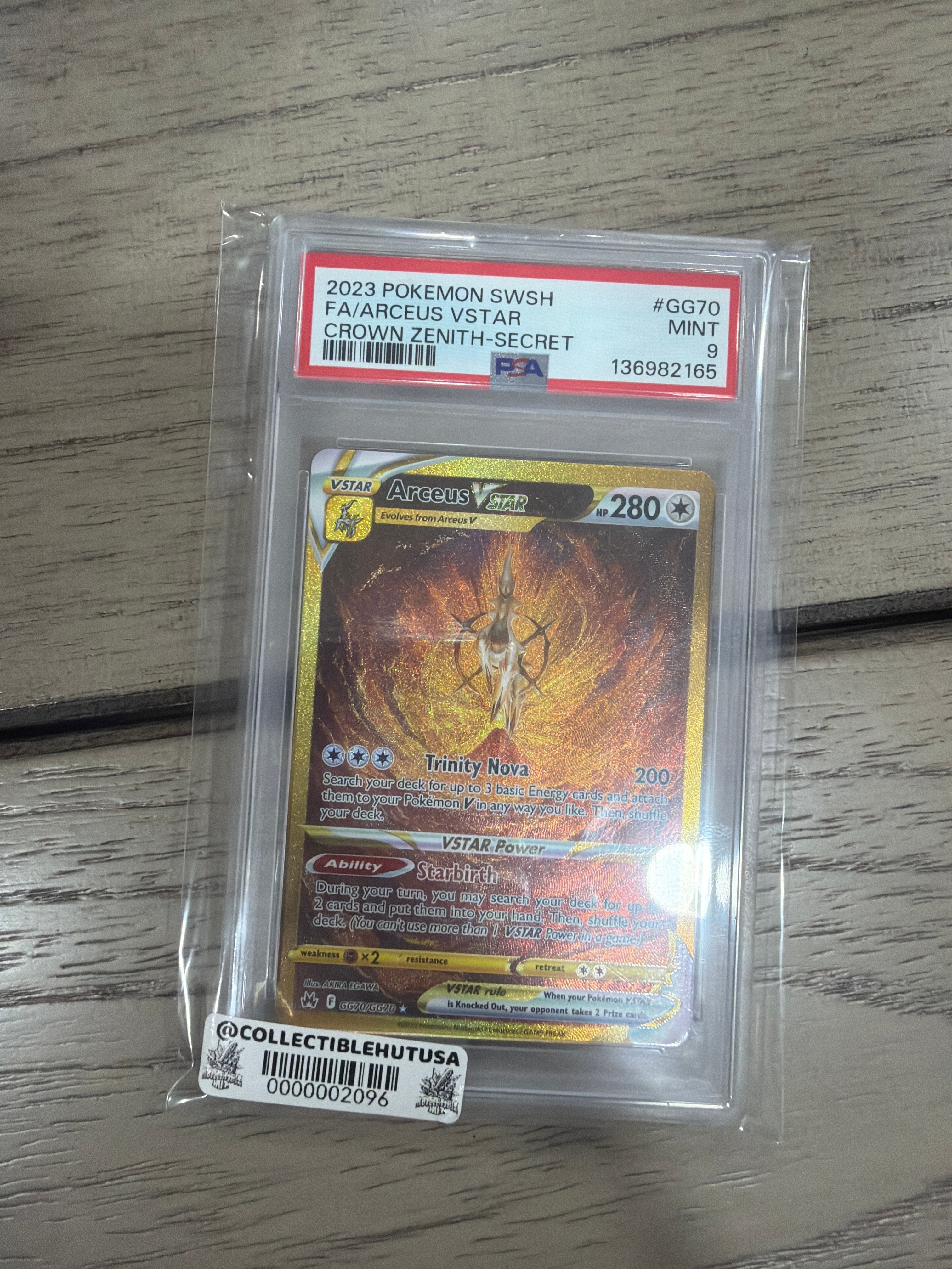 Graded Pokemon - Arceus VSTAR #GG70 Scret Rare Crown Zenith Pokemon TCG  PSA 9