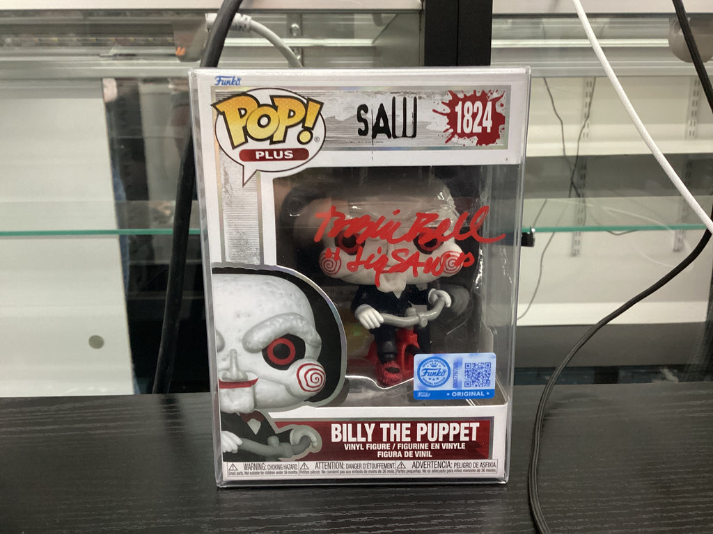 Signed Funko Pop 1824 6 inch - Saw - Billy the Puppet - Signed by Tobin Bell
