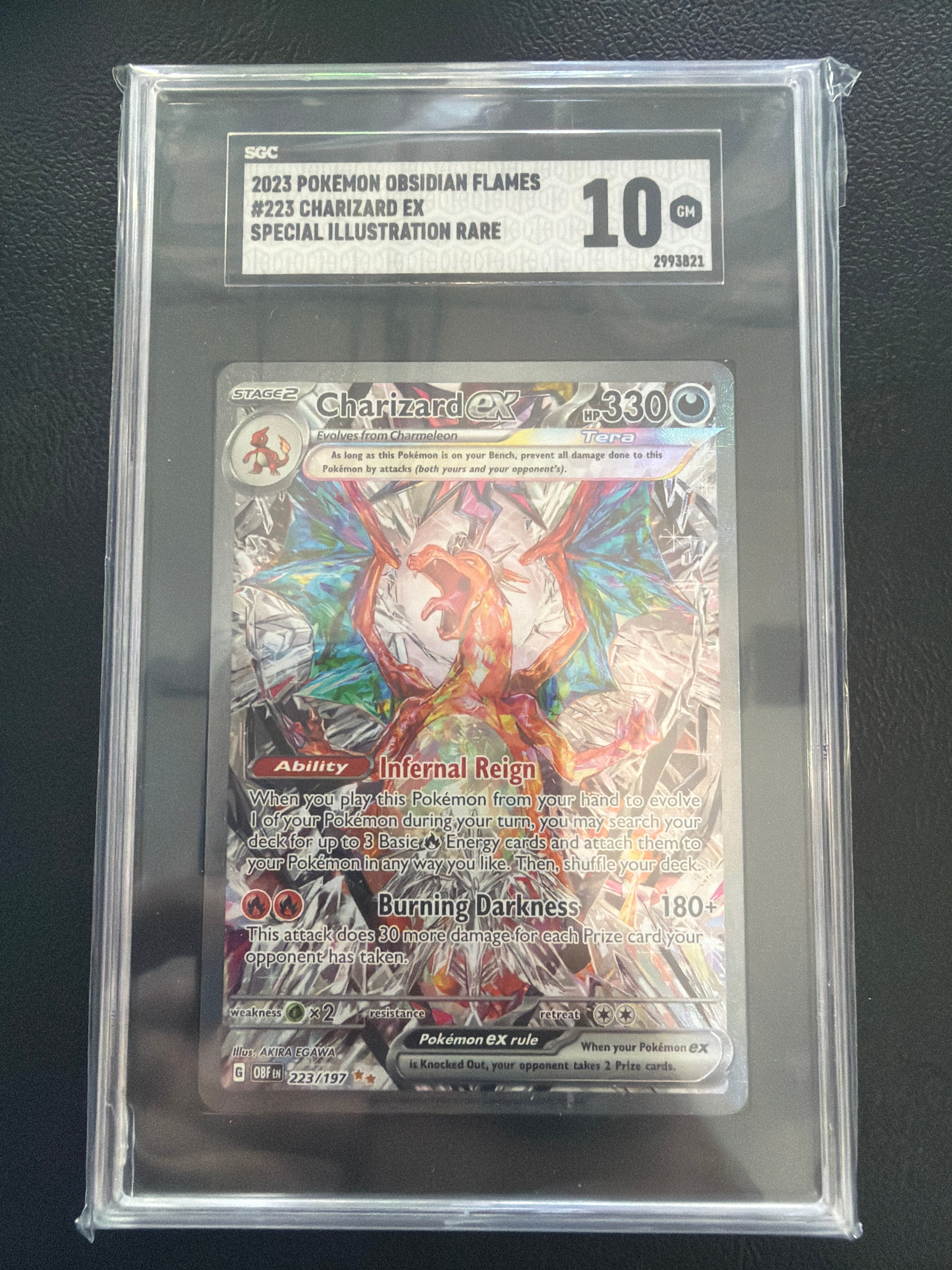 Graded Pokemon - 2023 Pokemon SV Charizard ex Special Illustration Rare #223/197 SGC 10