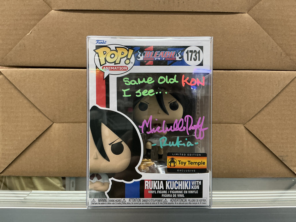 Signed Funko 1731 - 6in - Bleach - Rukia Kuchiki With Kon - Toy Temple Limited Edition - Signed Michelle Ruff