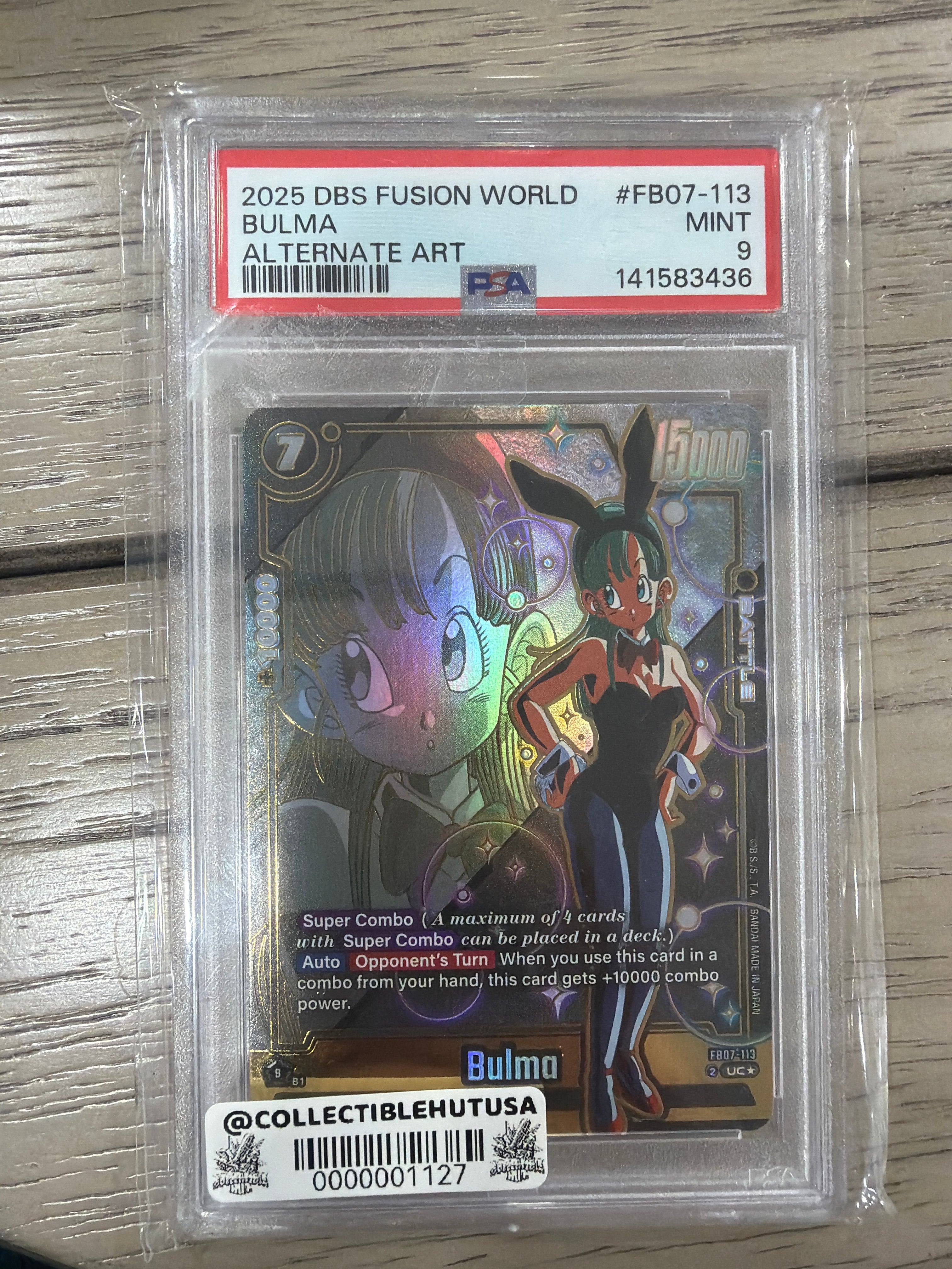 Graded Dragon Ball Z - Bulma - FB07-113 (Alternate Art) - Wish For Shenron PSA 9