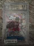 Graded One Piece - Monkey.D.Luffy OP11-118 Manga Alt Art - A Fist of Divine Speed One Piece BGS 9.5
