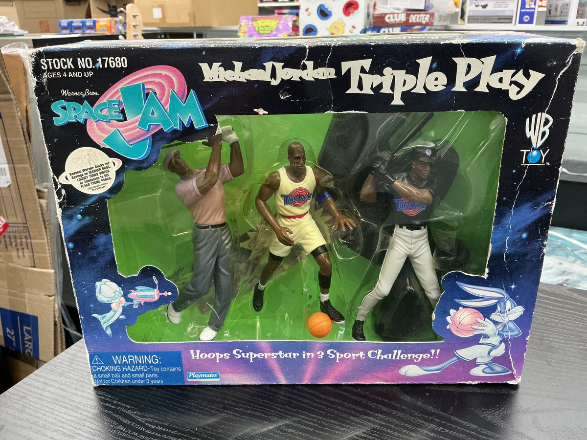 Space Jam Michael Jordan Triple Play- Hoops Superstar in 3 Sport Challenge!! 1996