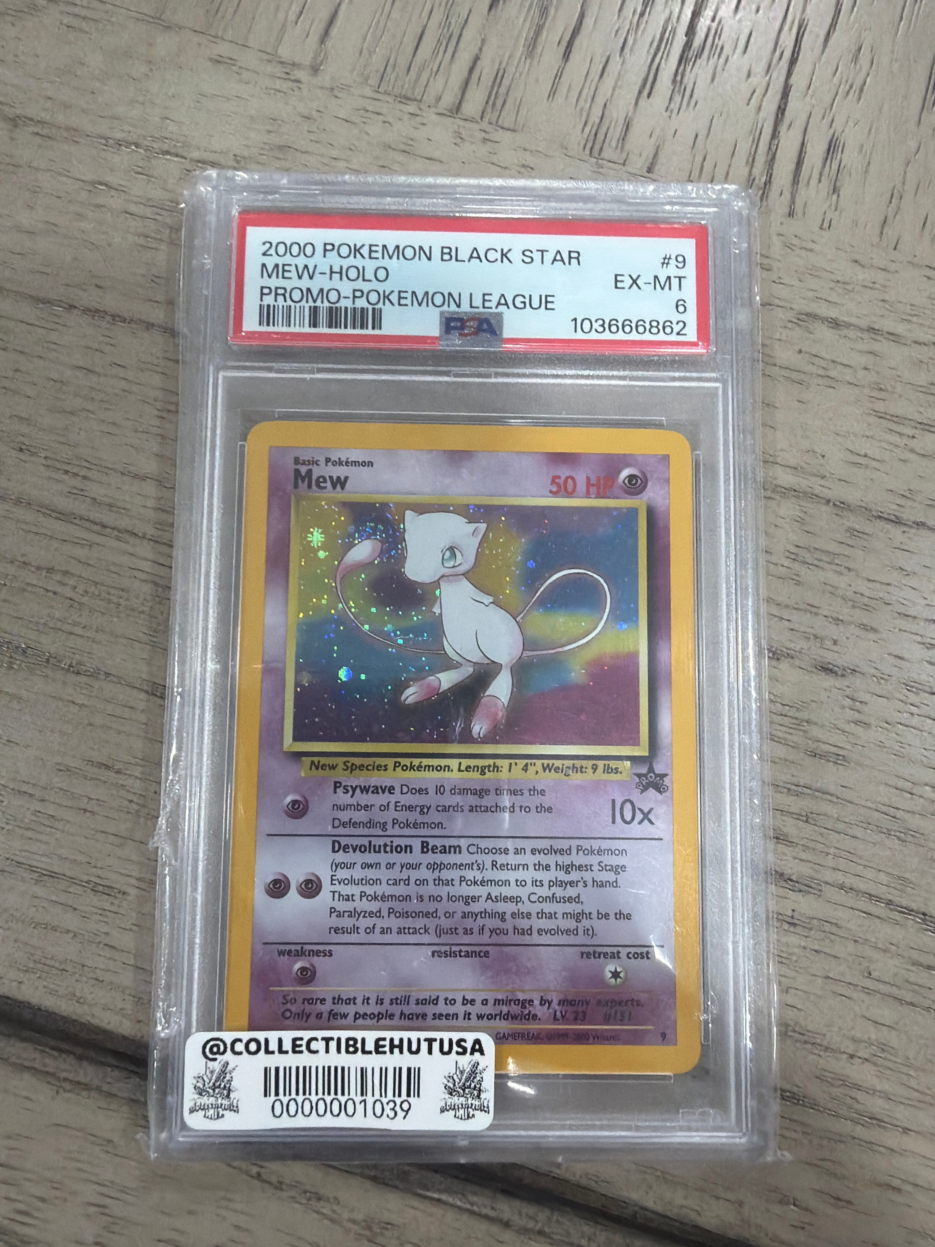 Graded Pokemon - Mew Black Star Promo Holo - PSA 6