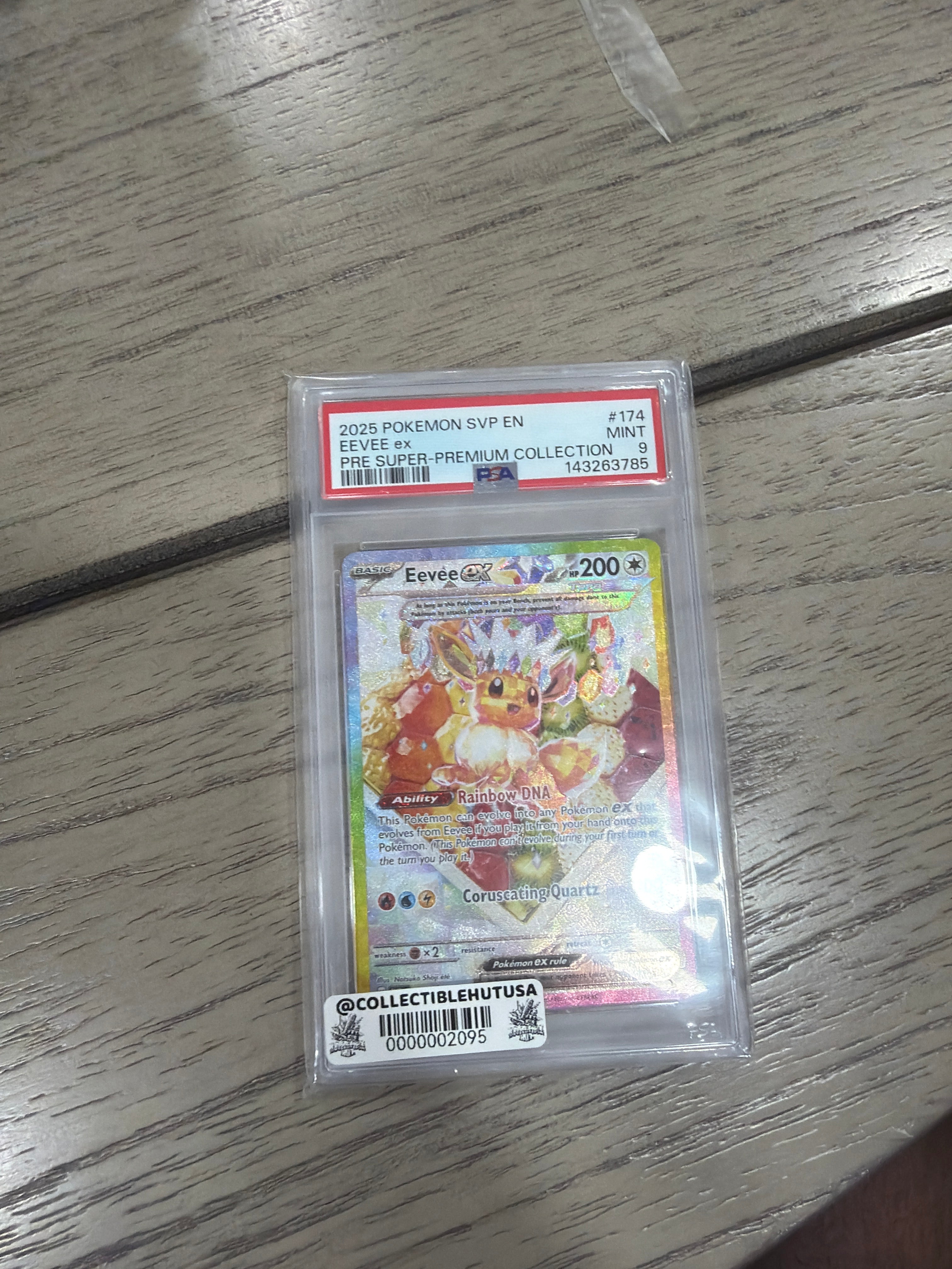 Graded Pokemon - Pokemon Eevee Ex Scarlet & Violet Promo Prismatic Super Premium #174 PSA 9 Mint