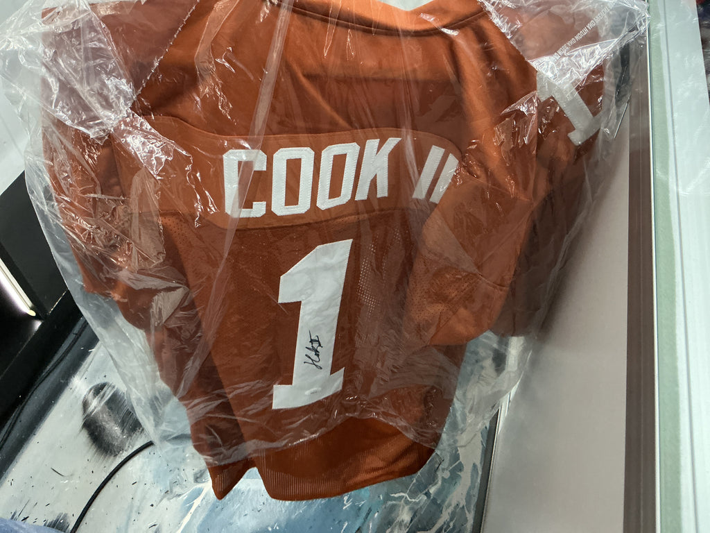 Signed Texas Longhorns #1 Cook II Jersey