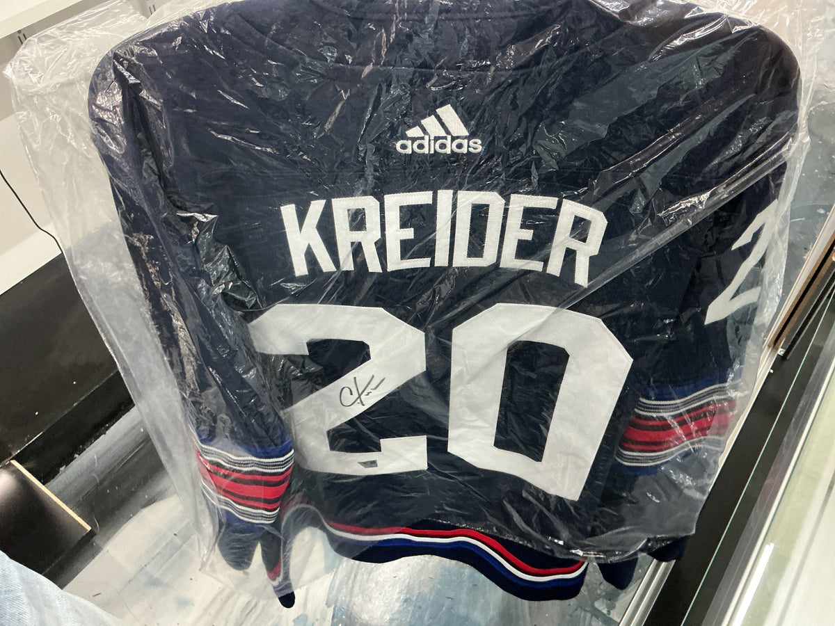 Signed Chris Kreider New York Rangers #20 Jersey