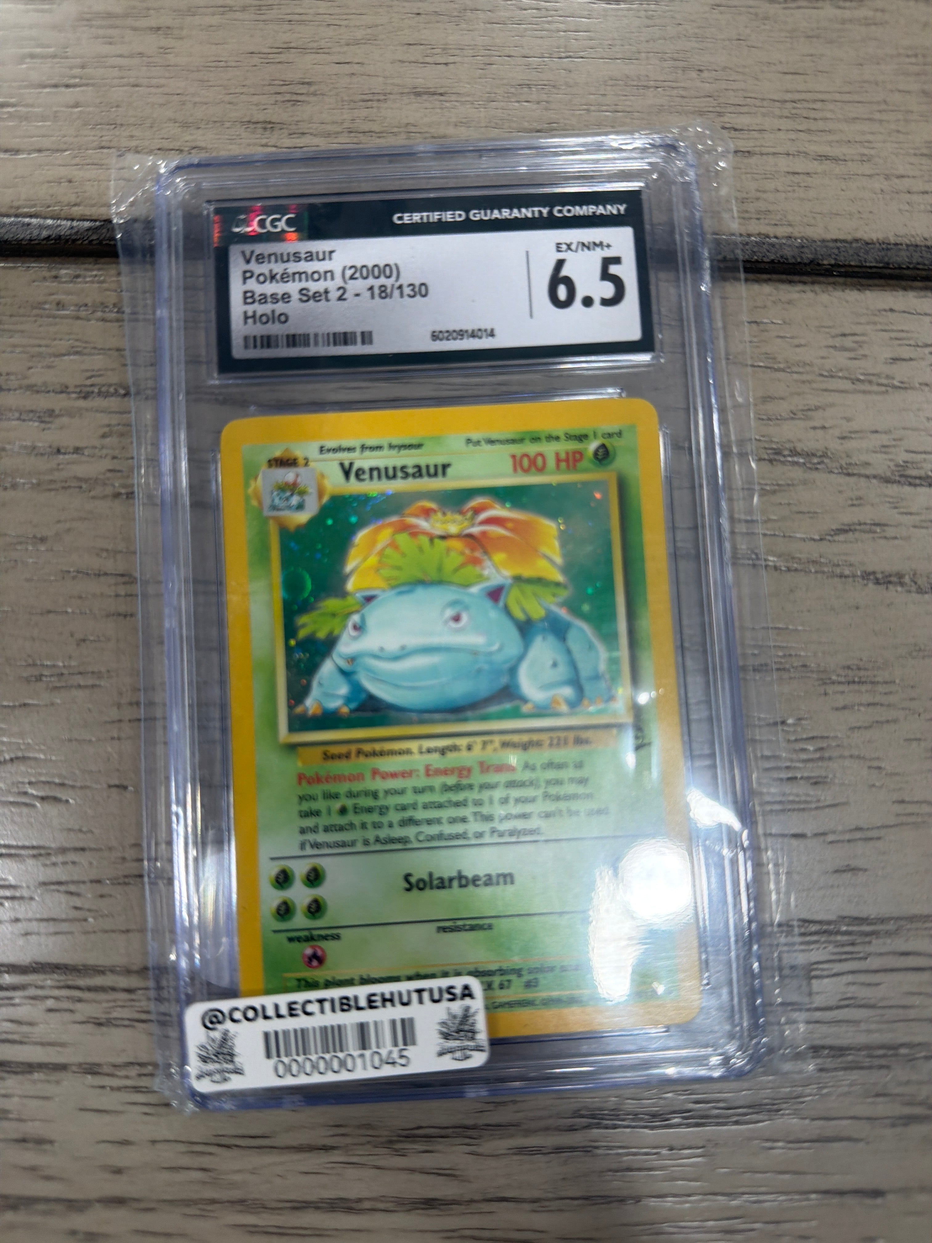 Graded Pokemon - Pokémon TCG Venusaur Base Set 2 18/130 Holo Unlimited Holo Rare - LP