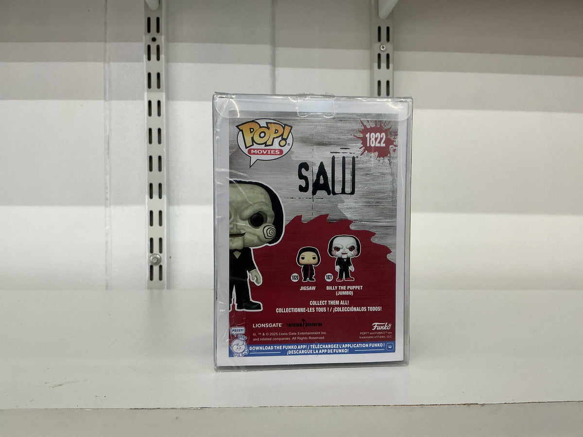 Funko Pop 1822 6 inch. - SAW - Billy The Puppet - ORIGINAL - 9500 PCS - Signed - Tobin Bell
