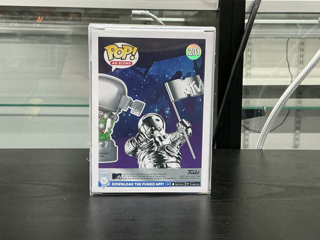 Signed Funko Pop 201 6 inch - MTV - MTV Moon Person - Signed by Jay Roach