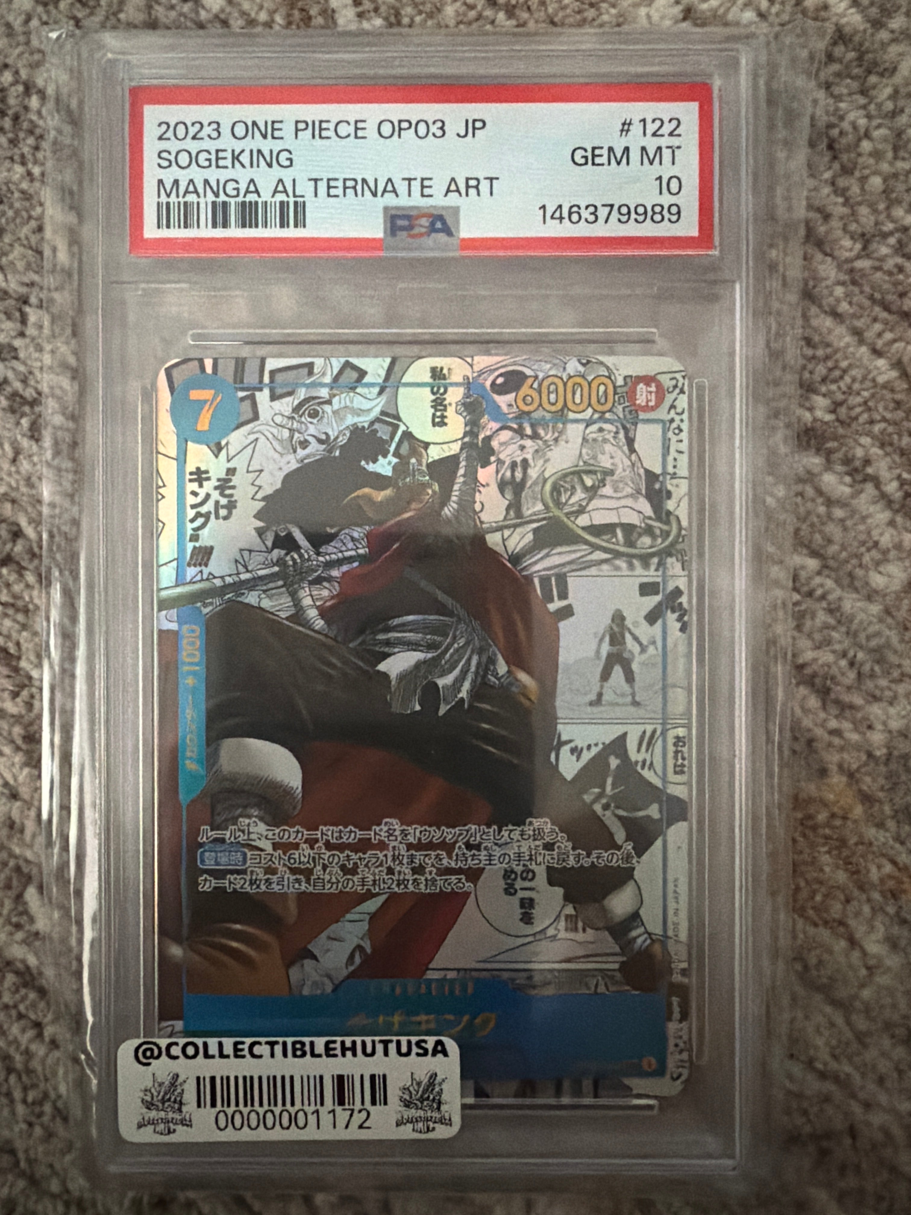 Graded One Piece - 2023 One Piece Japanese OP03 Manga Alternate Art #122 Sogeking PSA 10 GEM MINT