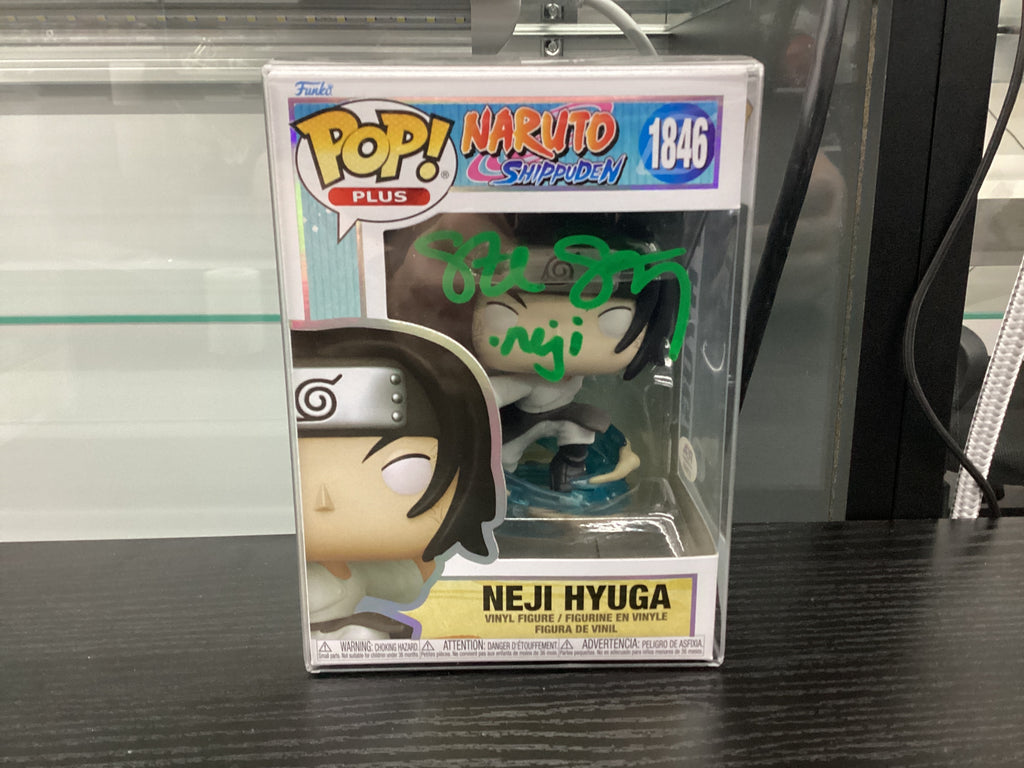 Signed Funko Pop 1846 6 inch - Naruto Shippuden - Neji Hyuga - Signed by Steve Staley