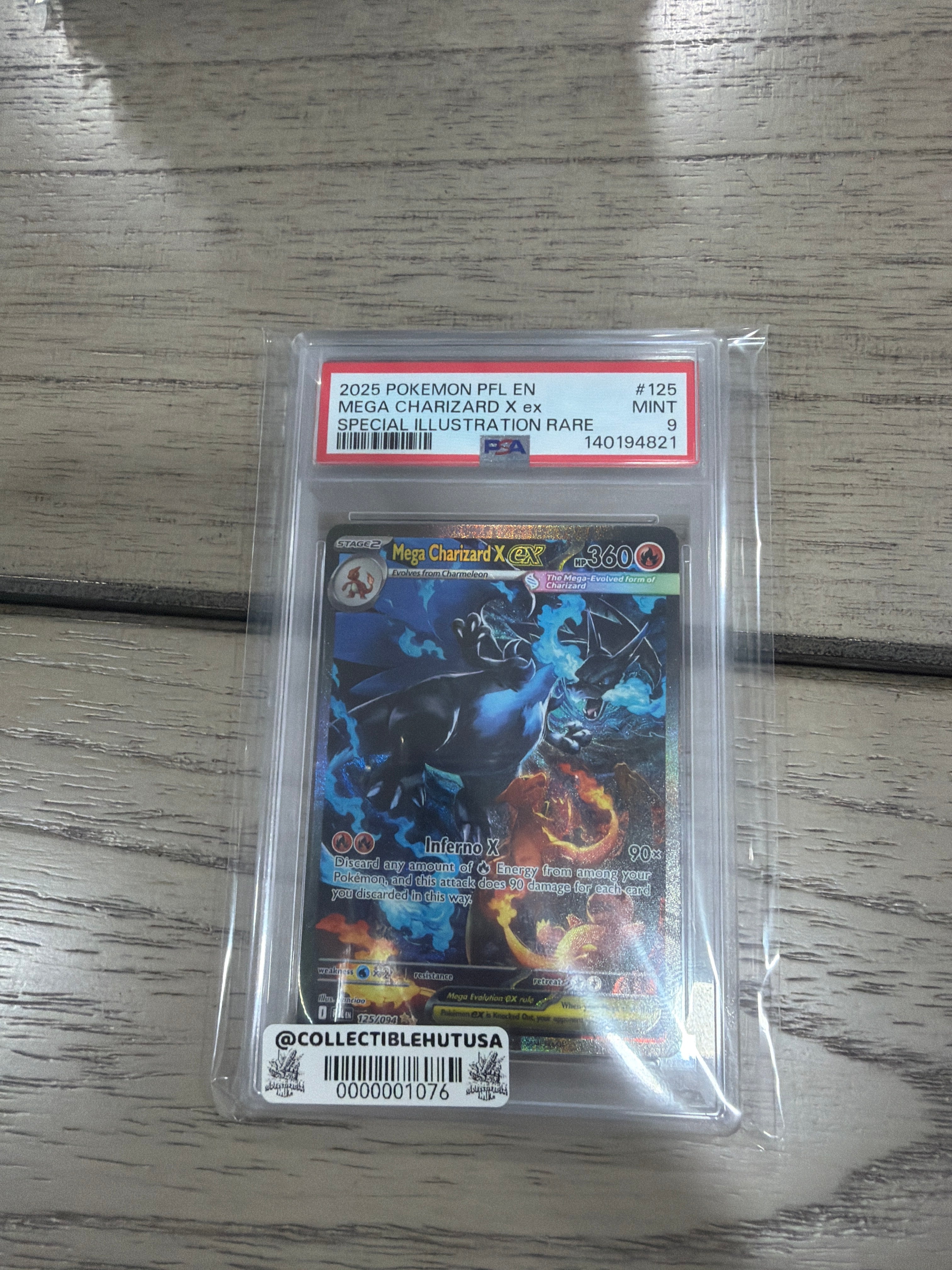 Graded Pokemon - Mega Charizard x EX SIR 125/094 Me02: Phantasmal Flames PSA MINT 9