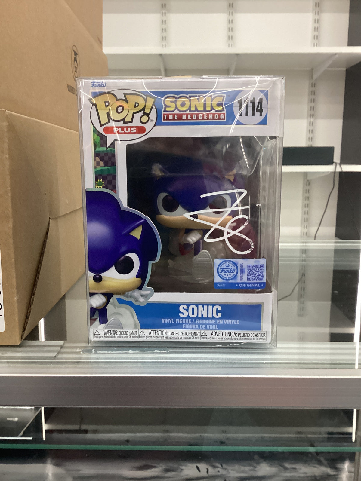 Signed Funko 1114 - Sonic The Hedgehog- Sonic - Ben Schwartz