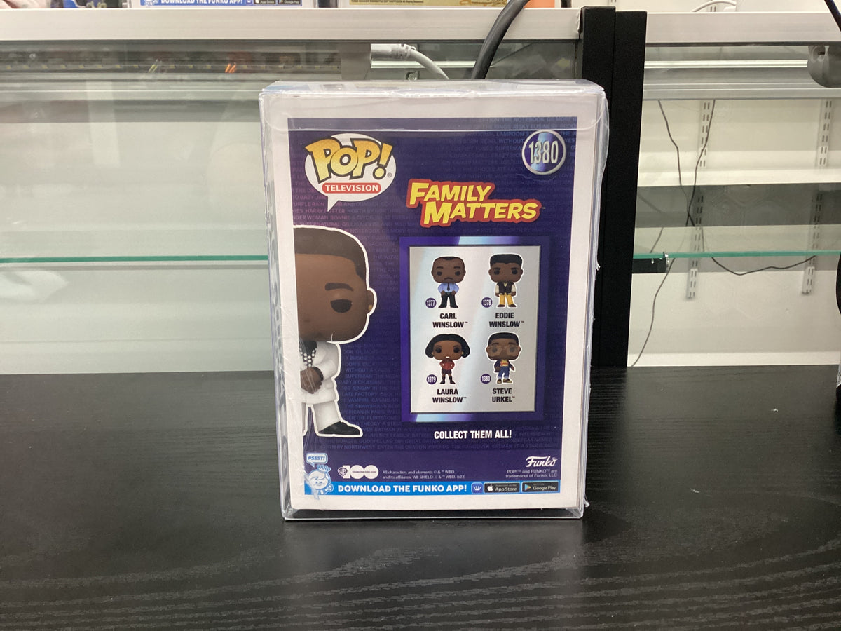 Signed Funko Pop 1380 6 inch - Warner Bros 100 - Steve Urkel - Limited Edition Chase - Signed by Jaleel White