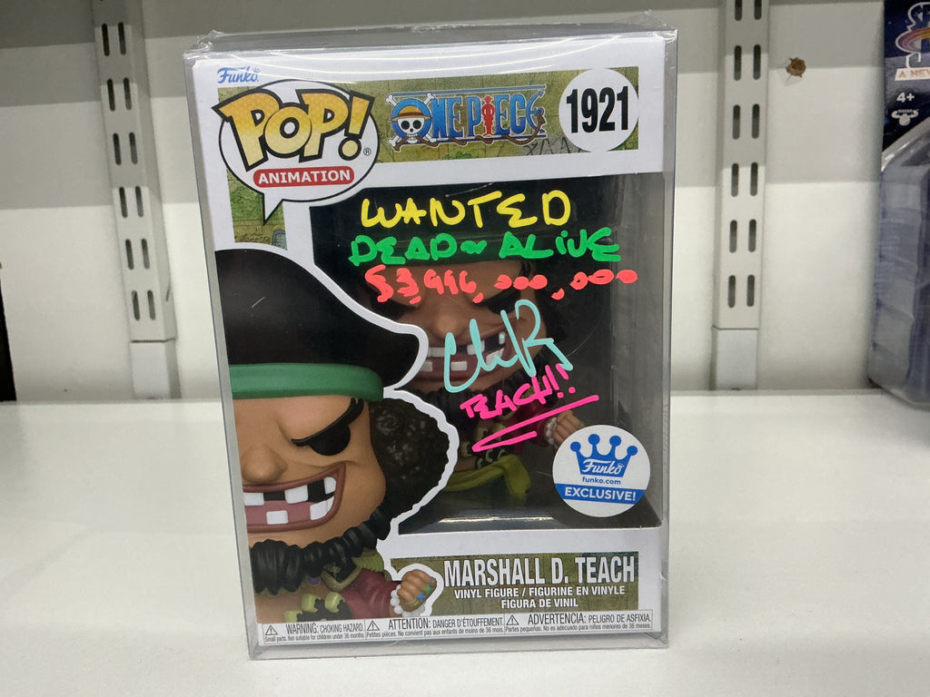 Signed Funko 1921 - 6in - One Piece - Marshall D. Teach - Funko Exclusive - Signed Chris R