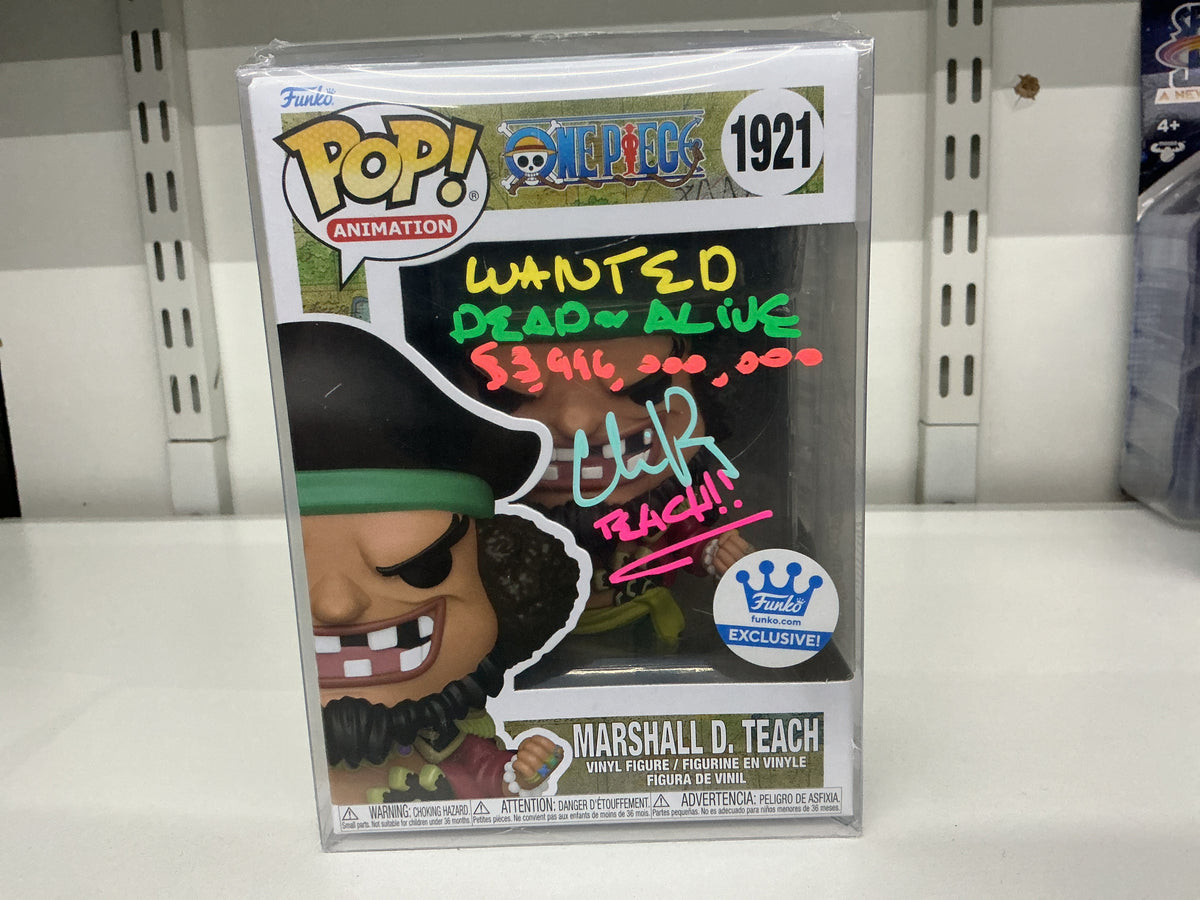 Signed Funko 1921 - 6in - One Piece - Marshall D. Teach - Funko Exclusive - Signed Chris R
