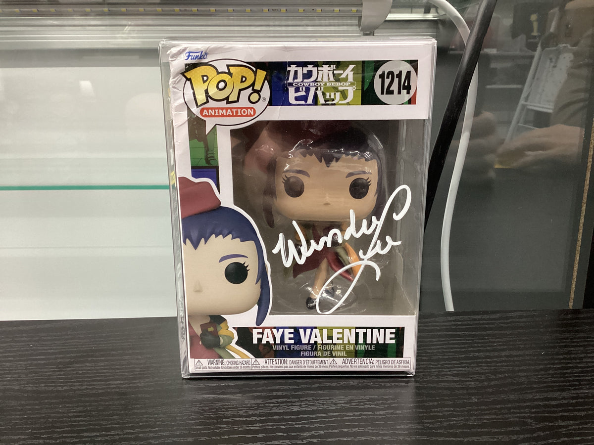 Signed Funko Pop 1214 6 inch - Cowboy Bebop - Faye Valentine - Signed by Wended Lee