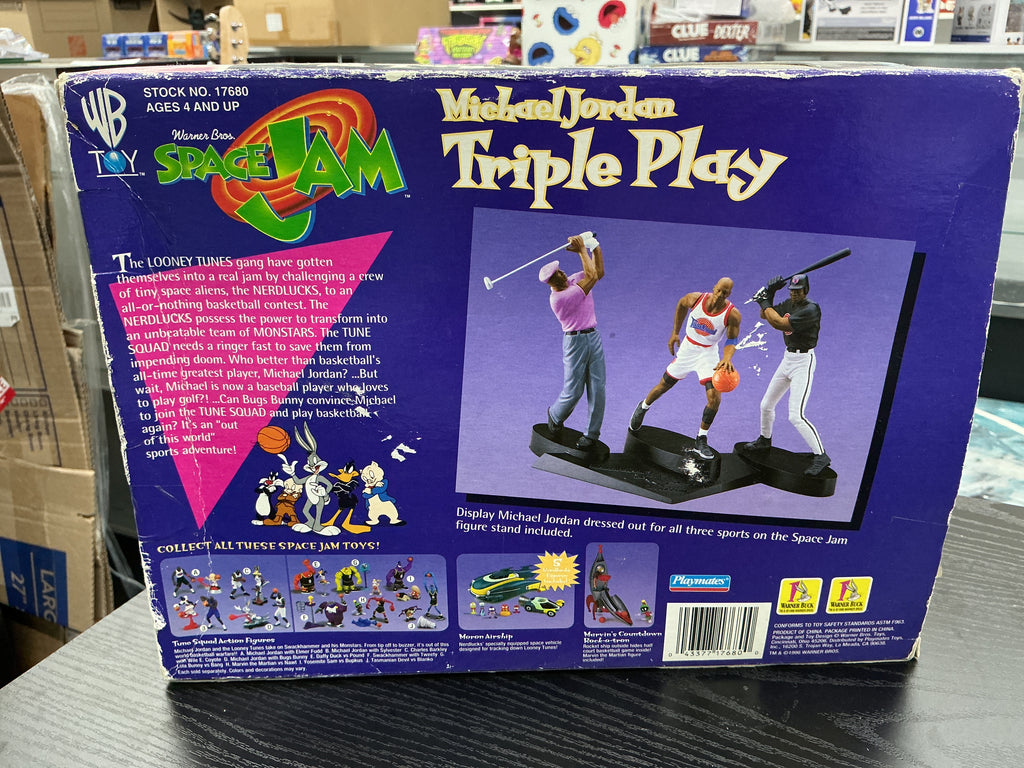 Space Jam Michael Jordan Triple Play- Hoops Superstar in 3 Sport Challenge!! 1996