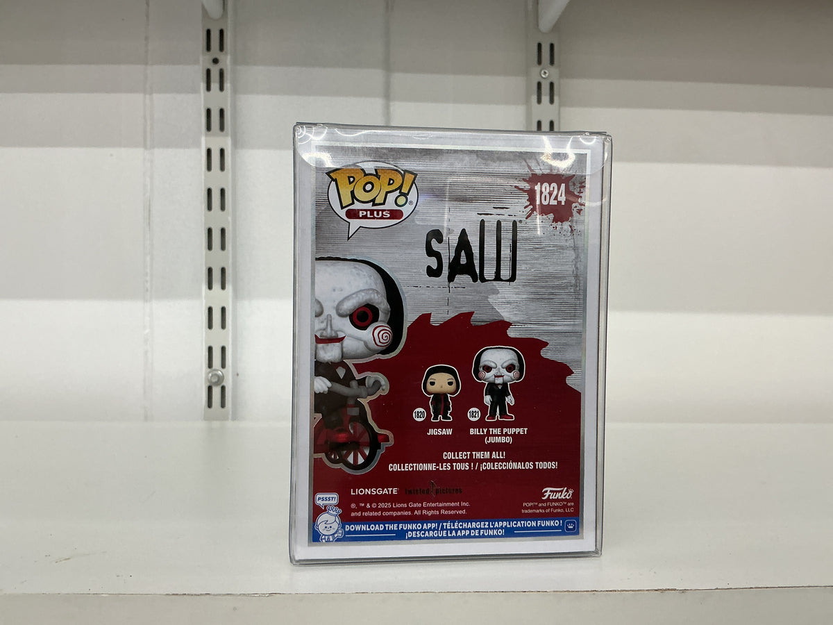 Funko Pop 1824 6 inch. - SAW - Billy The Puppet - ORIGINAL - Signed - Tobin Bell