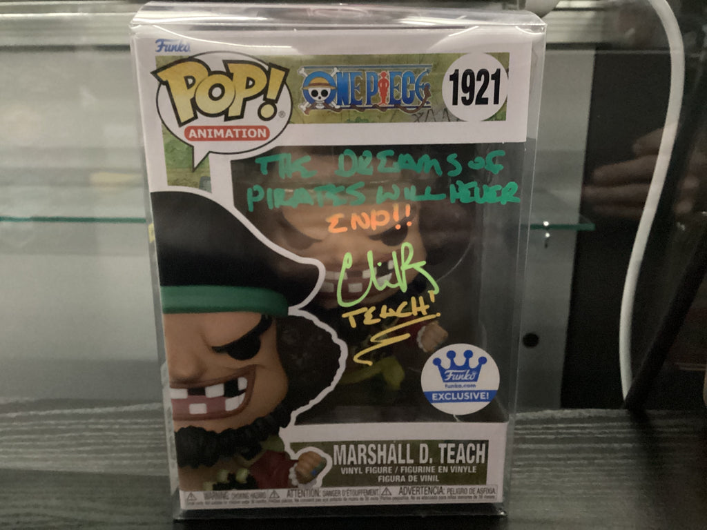 Signed Funko 1921 - 6in - One Piece - Marshall D. Teach - Funko Exclusive- Signed Chris Rager