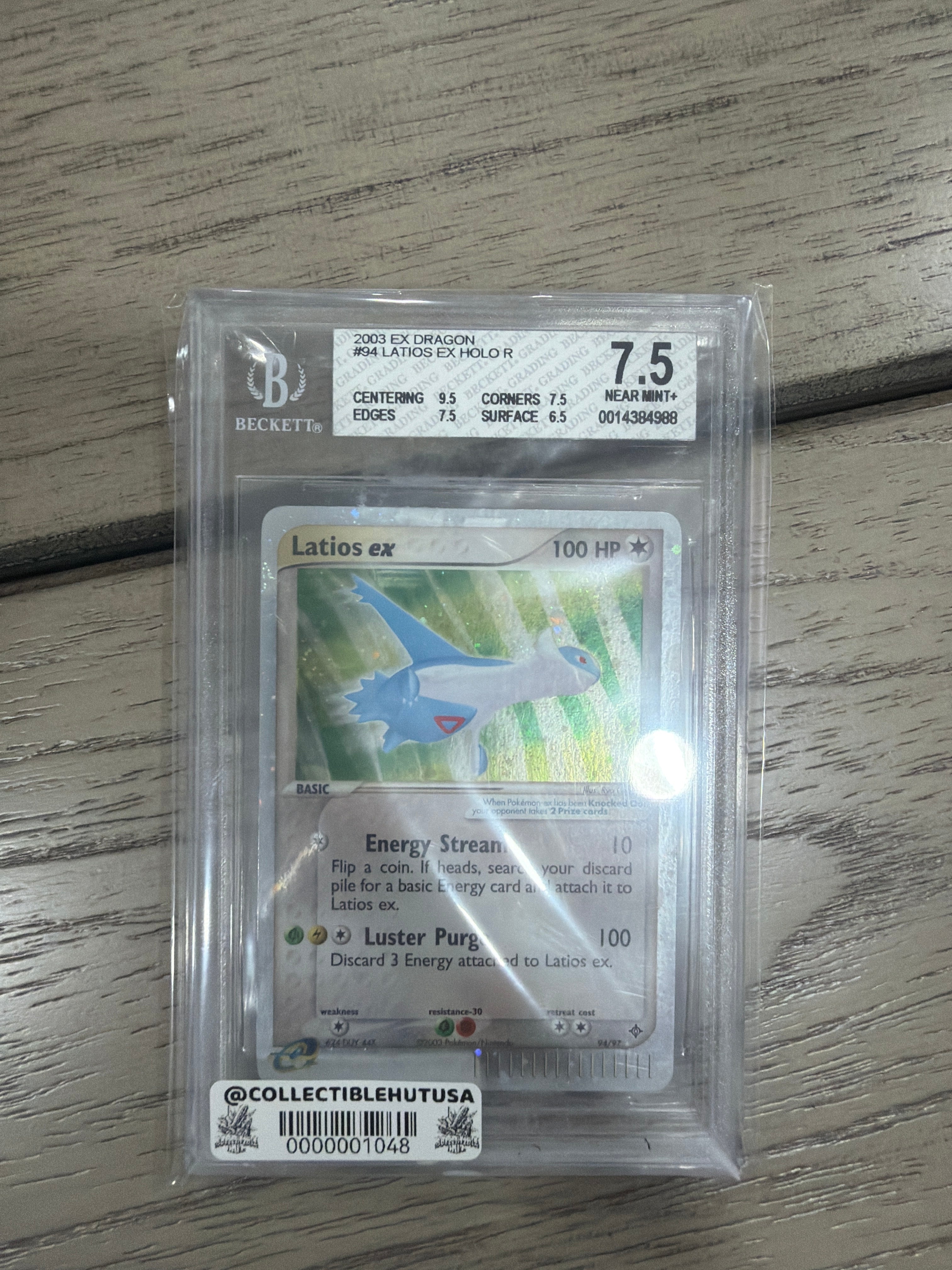 Graded Pokemon - Pokemon Card Latios ex BGS 7.5 EX Dragon 94/97 - PSA Regrade Potential