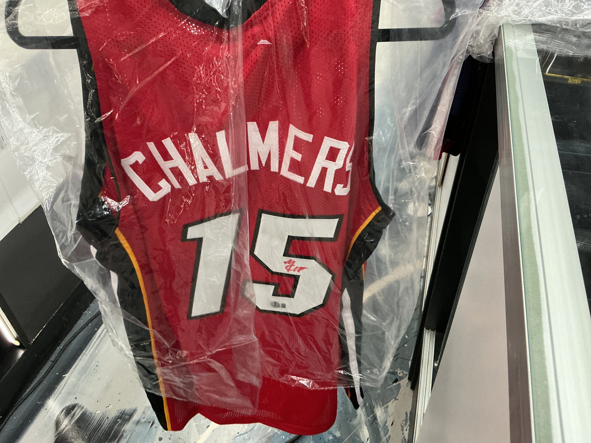 Signed Miami Heat #15 Chalmers Jersey