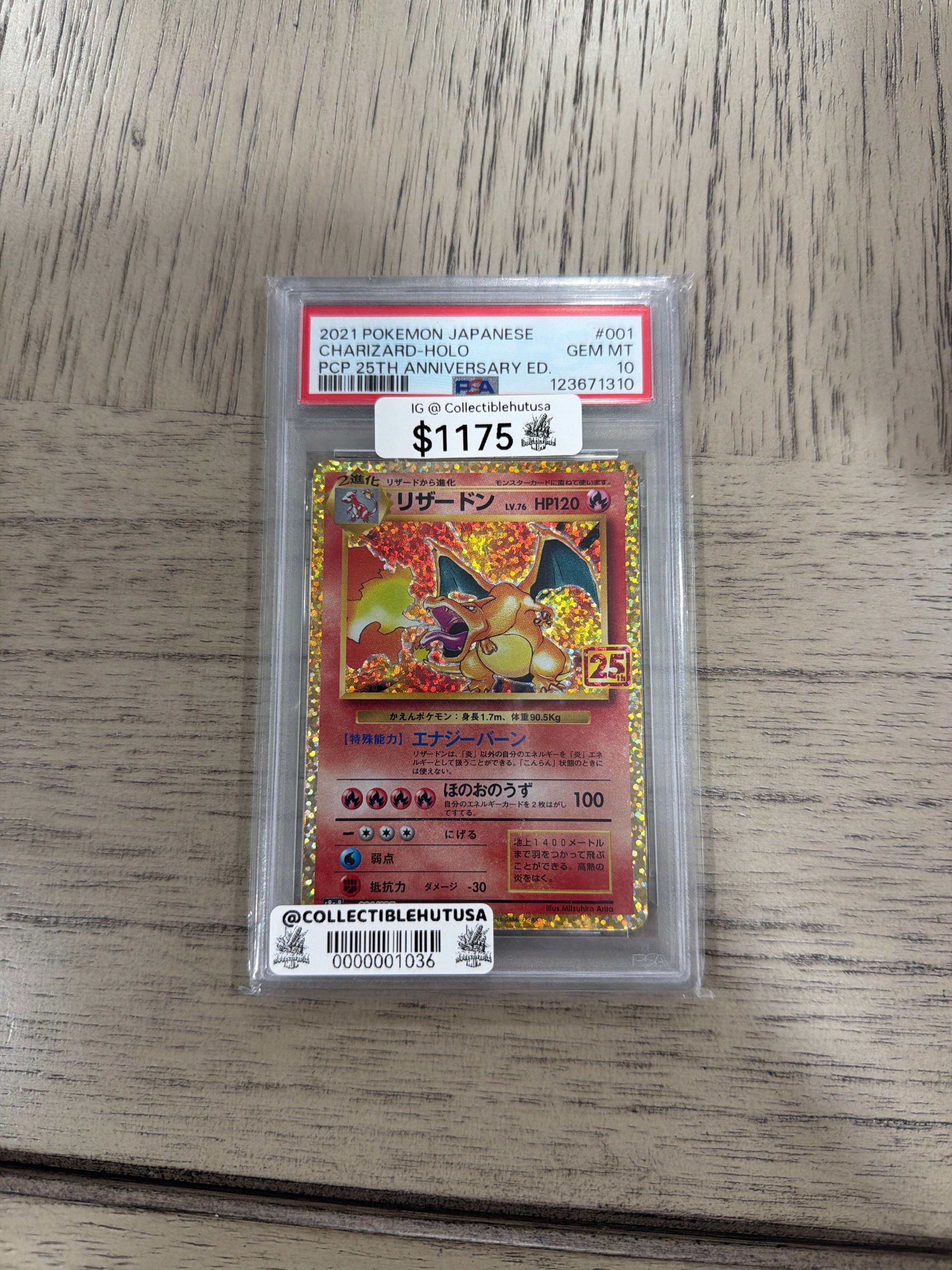 Graded Pokemon - PSA 10 Charizard 001/025 25th Anniversary Edition Promo Pokemon Card Japanese