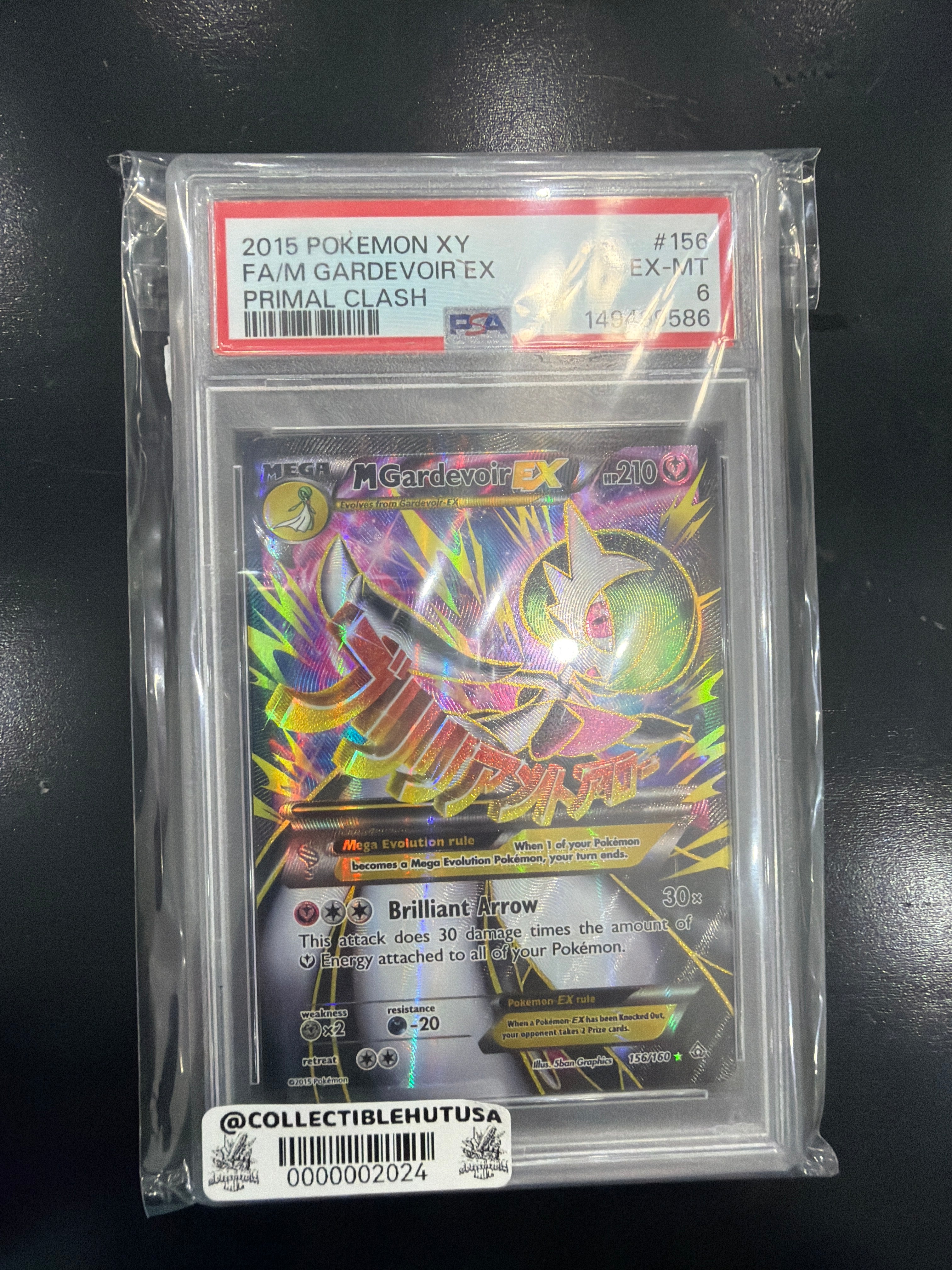 Graded pokemon -2015 POKEMON XY PRIMAL CLASH #156 FULL ART/M GARDEVOIR EX PSA 6