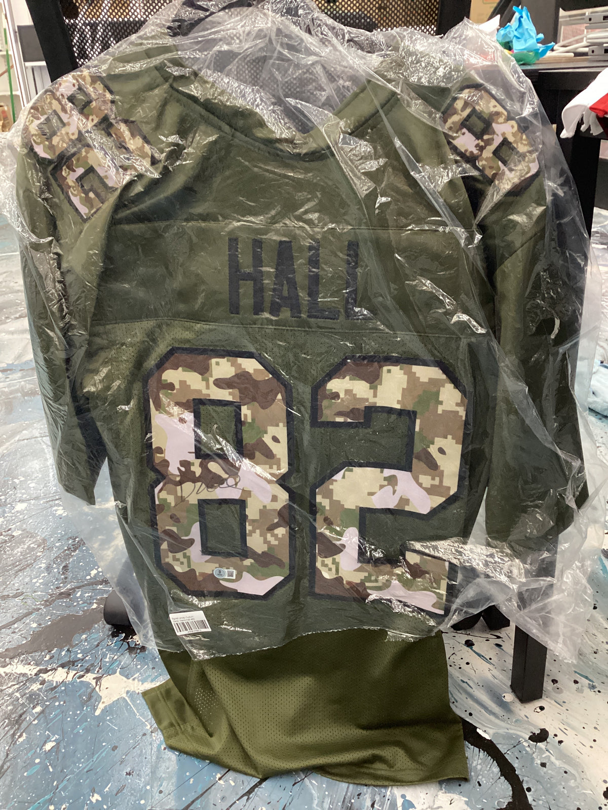 Signed Jersey - Dante Hall - Custom Camo - #82
