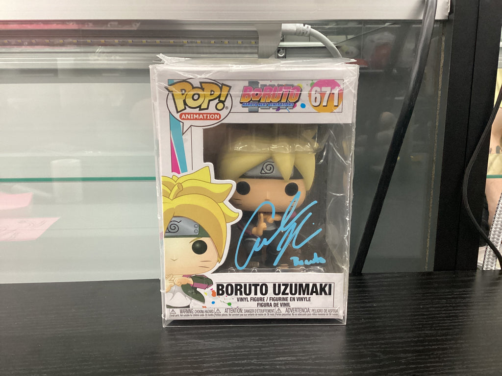Signed Funko Pop 671 6 inch - Boruto Naruto Next Generation - Boruto Uzumaki - Signed by Amanda Miller