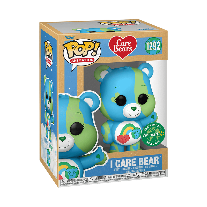 Pop Funko 1292 6 in.- Care Bears- I Care Bear- Earth Day 2023 Walmart Exclusive