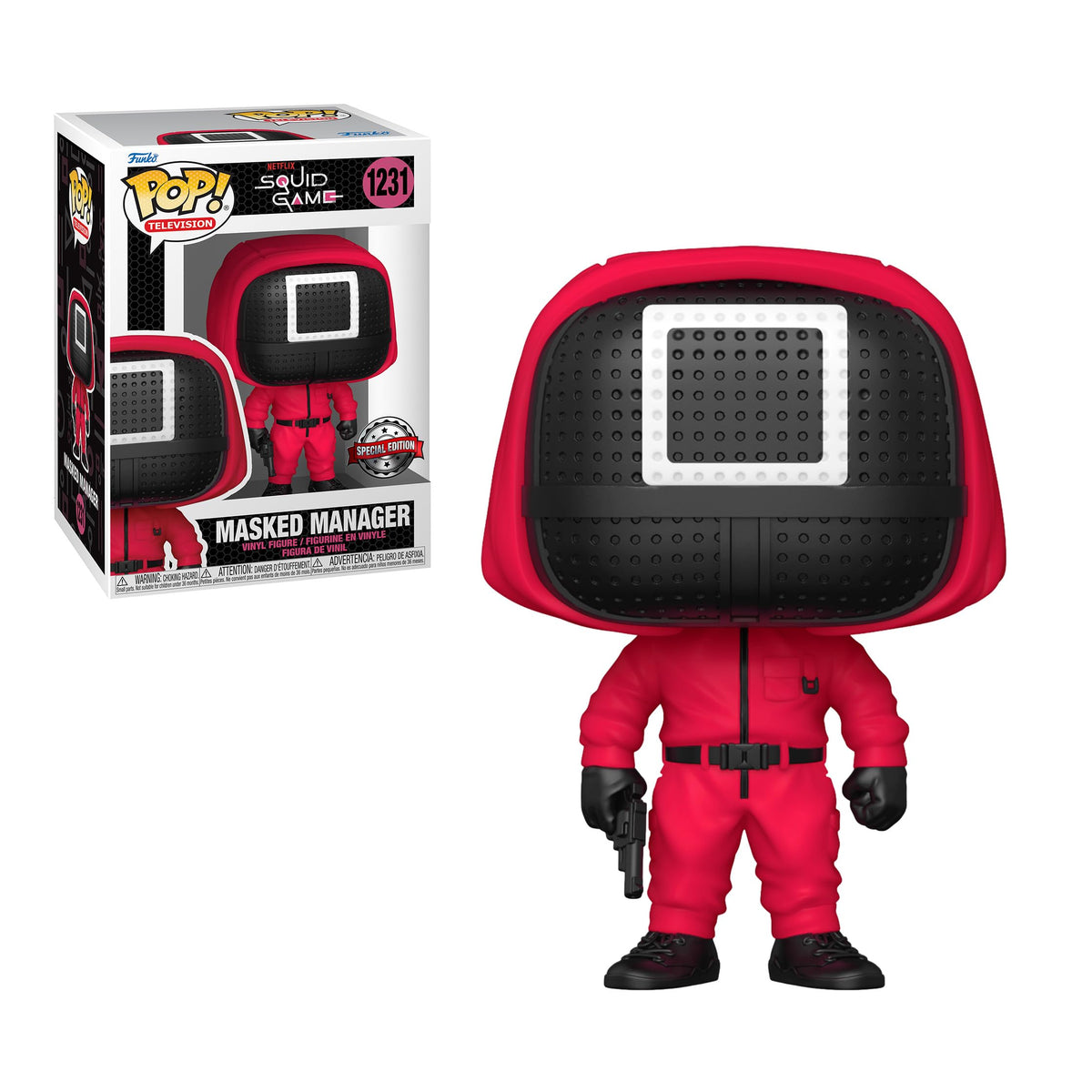 Pop Funko 1231 6 in.- Netflix Squid Games- Masked Manager- Special Edition