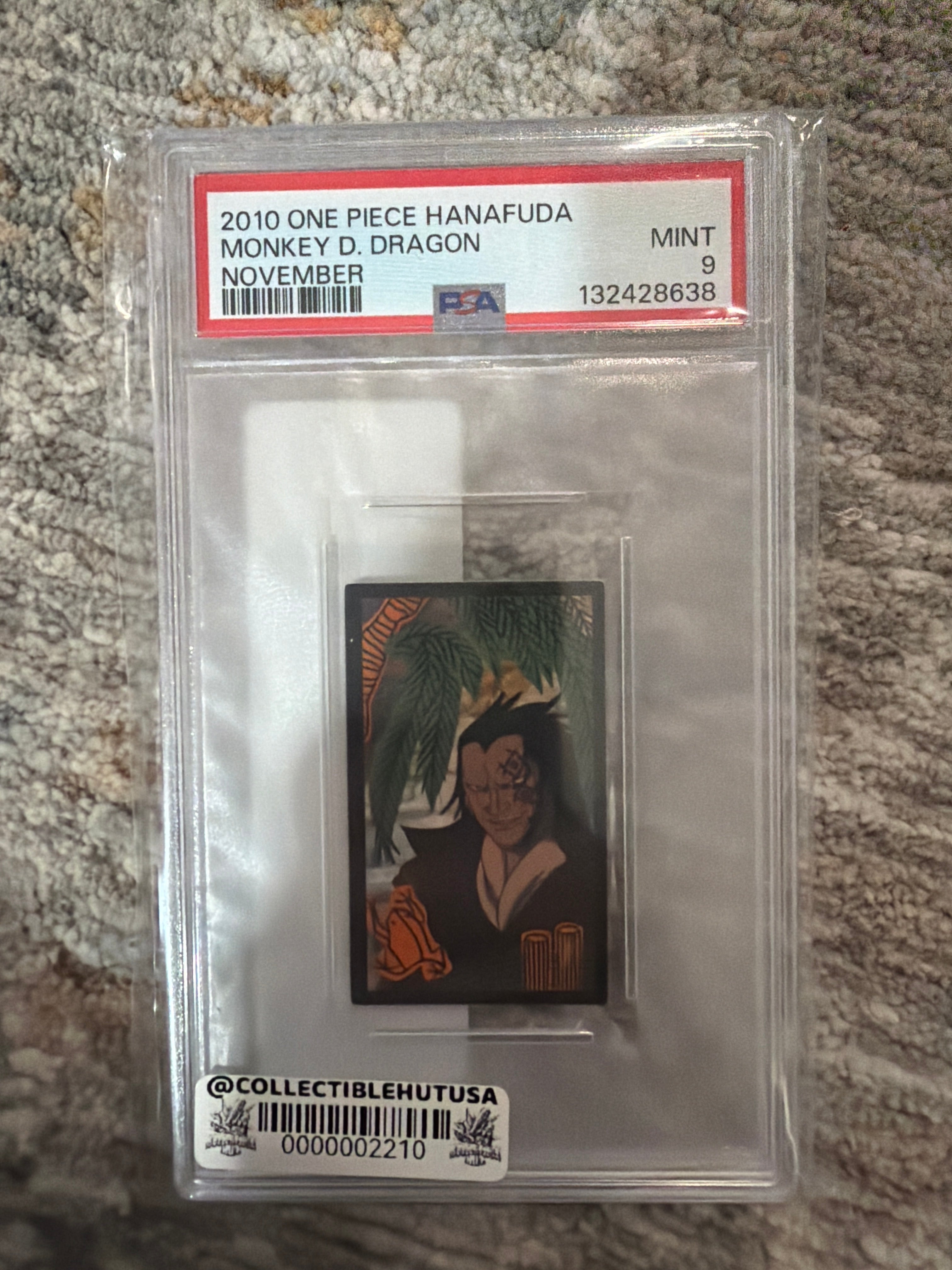 Graded One Piece - 2010 One Piece Hanafuda November Monkey D. Dragon PSA 9
