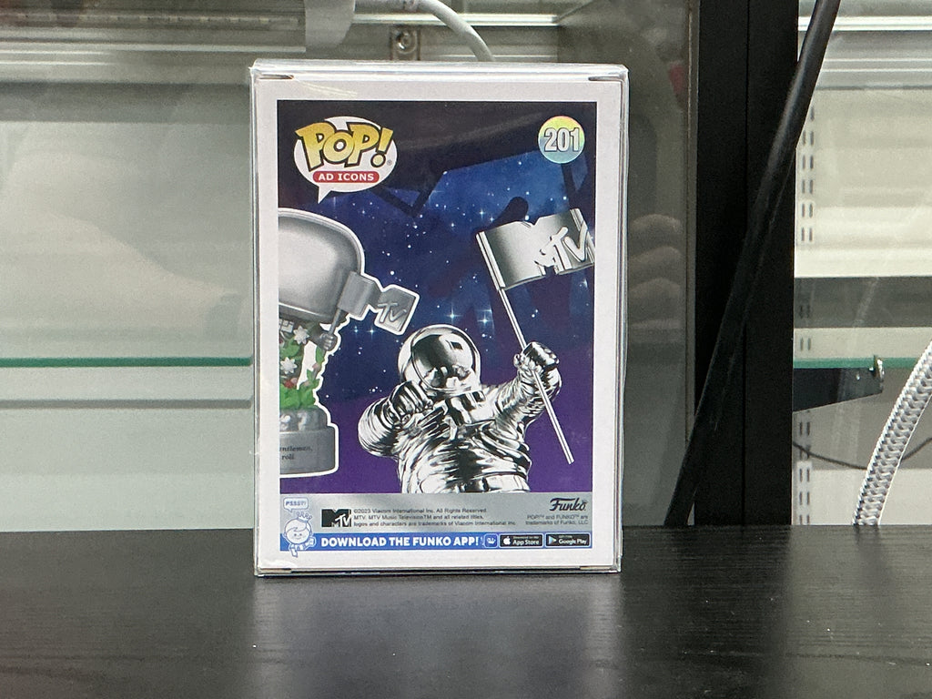 Signed Funko Pop 201 6 inch - MTV - MTV Moon Person - Signed by Kathrine Winnick