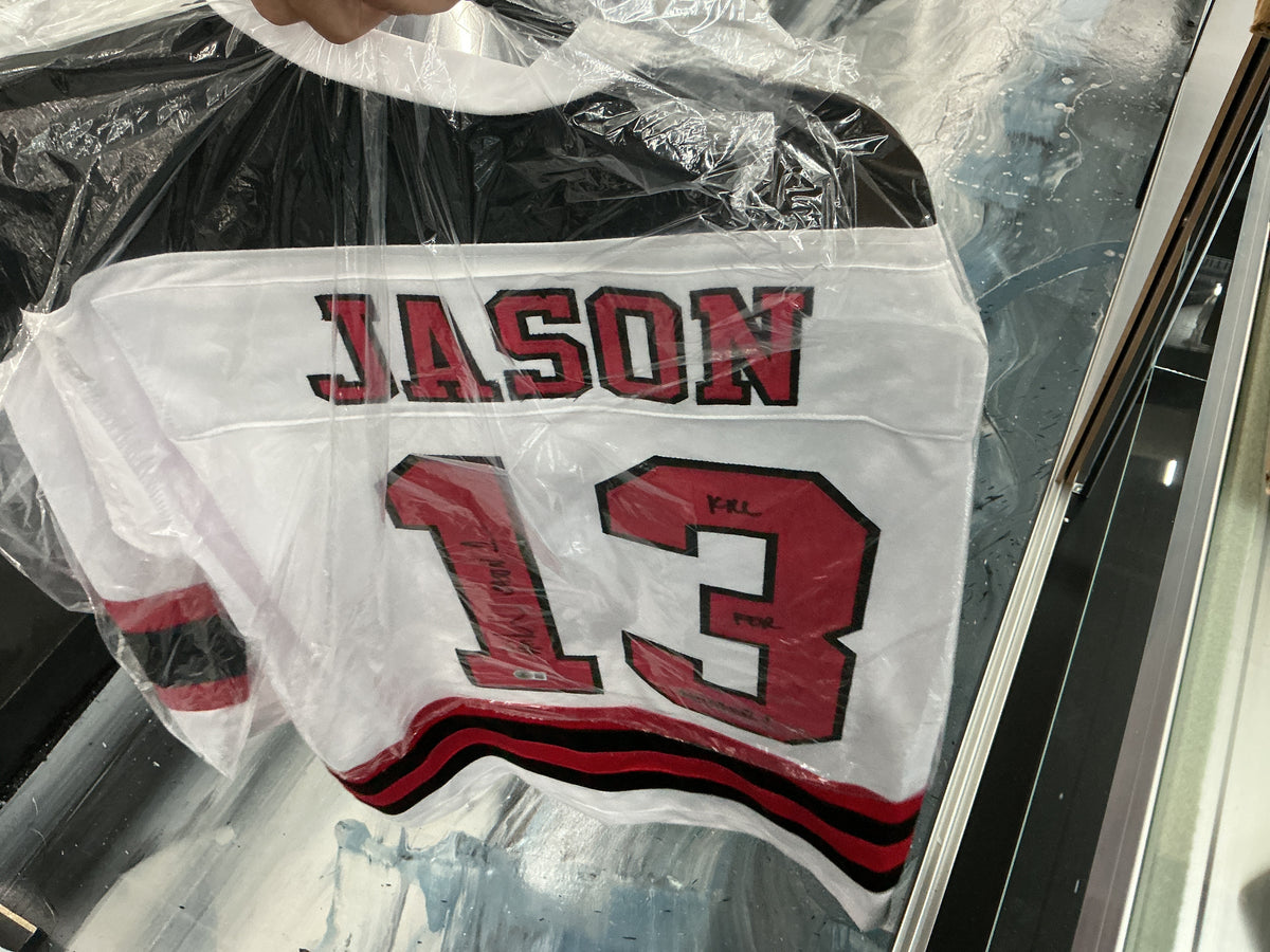 Signed Jason Voorhees Hockey #13 Jersey