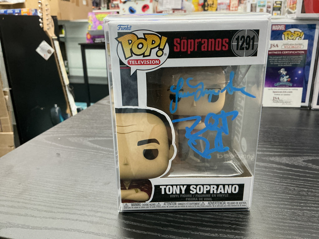 Funko Pop 1291 6 inch.- The Sopranos - Tony Soprano - Signed by Robert Iler