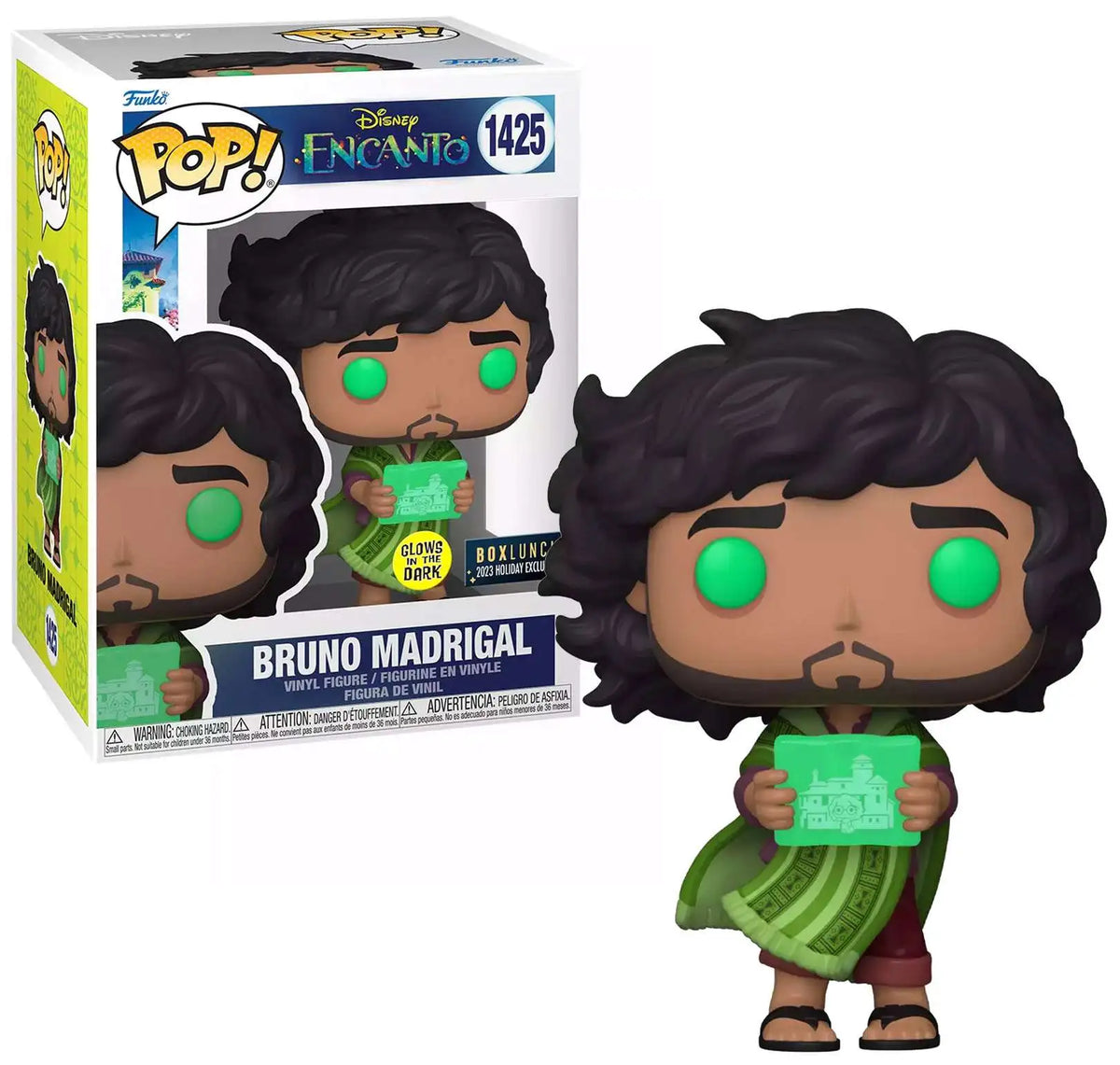 Pop Funko 1425 6 in.- Disney's Encanto- Bruno Madrigal- Glow in the Dark Box Lunch 2023 Holiday Exclusive