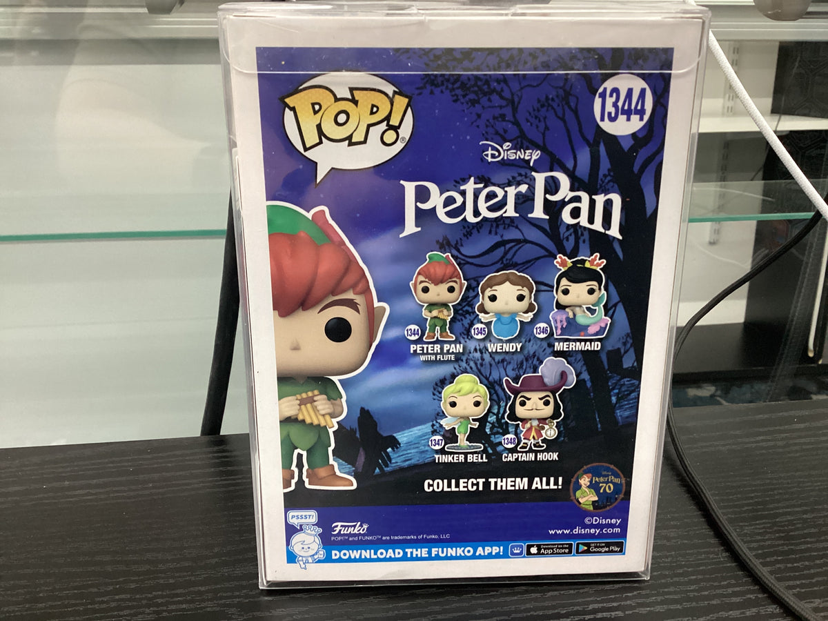 Signed Funko Pop 1344 6 inch - Peter Pan - Peter Pan with Flute - Signed by Jeremy Sumpter